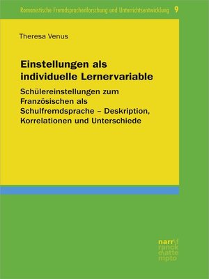 cover image of Einstellungen als individuelle Lernervariable